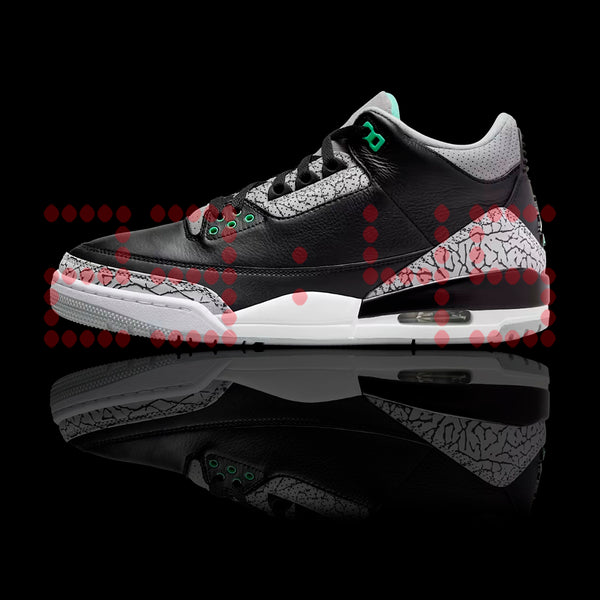 AIR JORDAN RETRO 3 GREEN GLOW