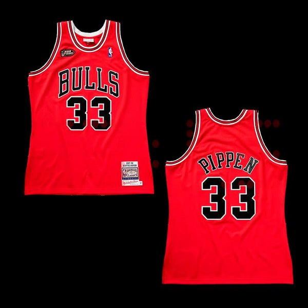 MITCHELL AND NESS NBA AUTHENTIC JERSEY CHICAGO BULLS 97 SCOTTIE PIPPEN ROJO